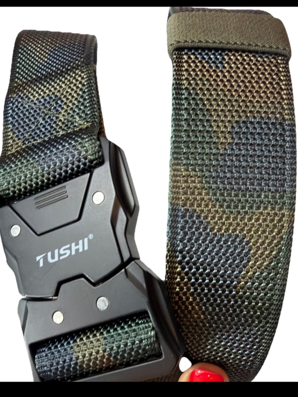 TUSHI Quick Release Buckle CAMO Belt Aluminum Alloy Strong Tactical,  Up To 48”